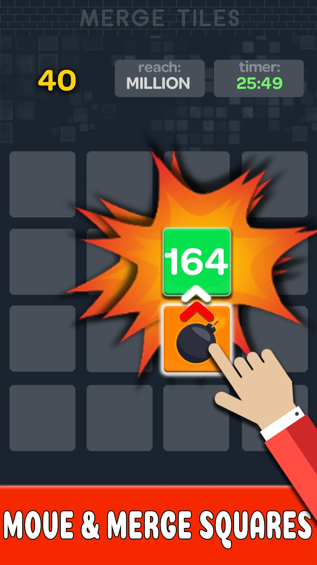 Merge number block puzzle screenshot