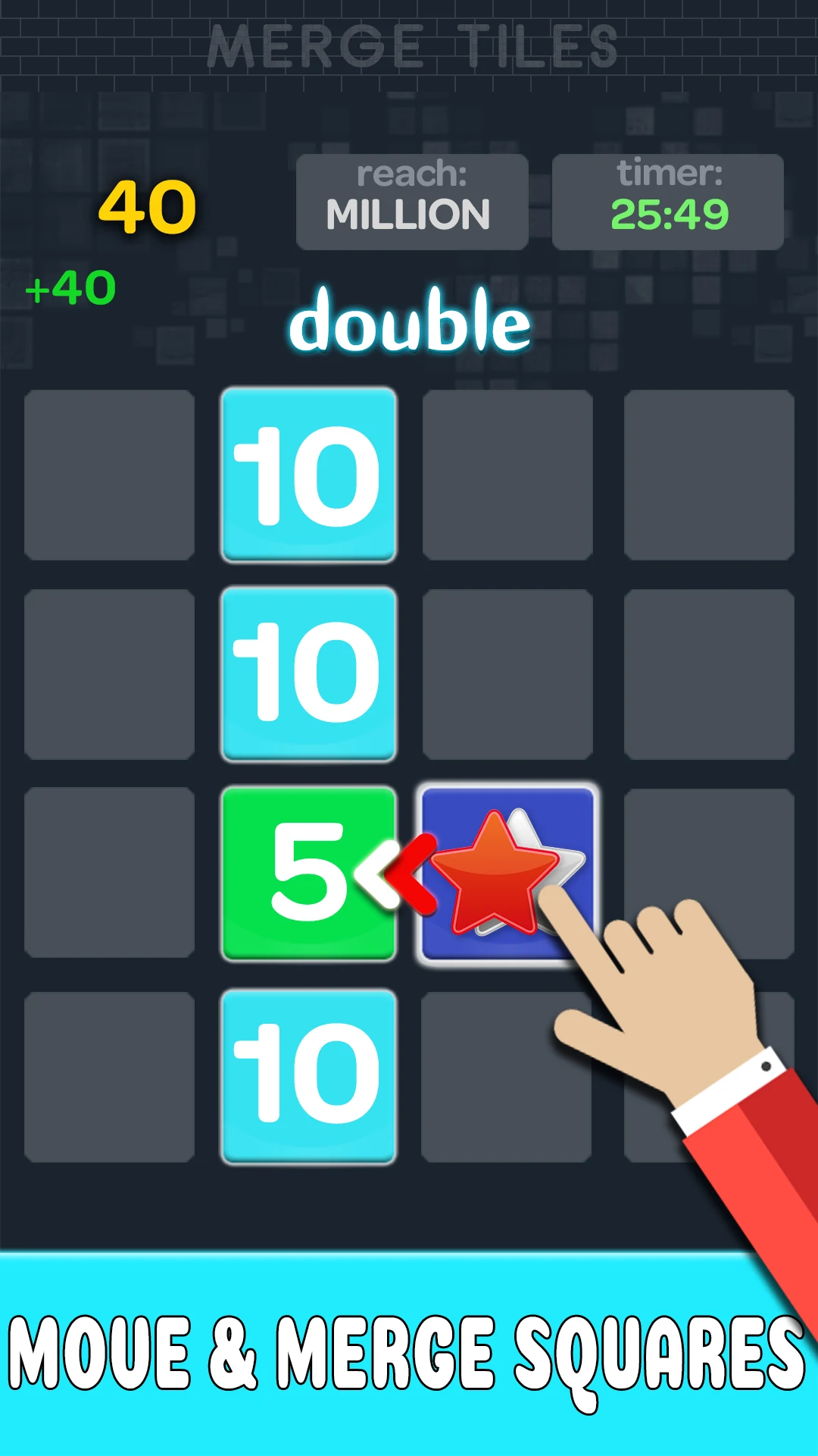 Merge number block puzzle screenshot